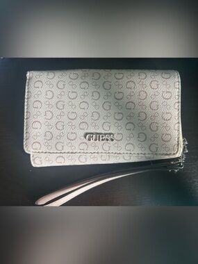 GUESS Pink Monogram Y2K Wristlet Wallet